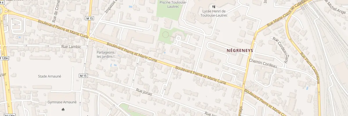 Plan du 78 Bd Pierre Curie à Toulouse