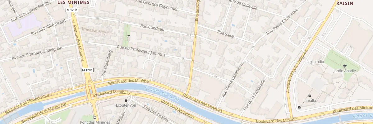 Plan du 11 Rue de Negreneys à Toulouse