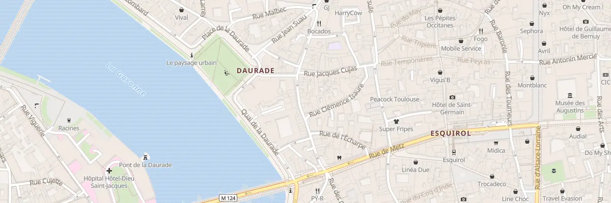Plan du 28 Rue Peyrolières à Toulouse