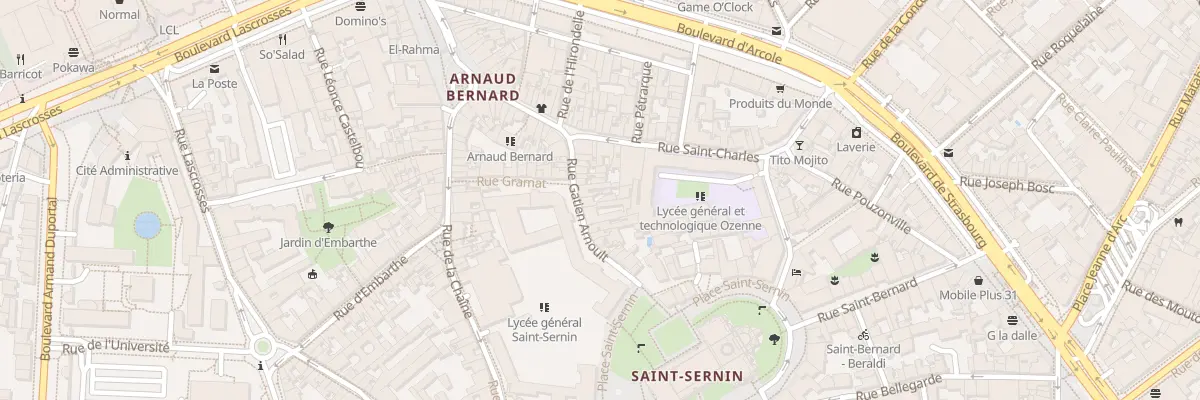 Plan du 22 Rue Gatien Arnoult à Toulouse