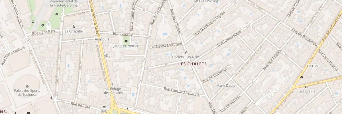 Plan du 6 Rue Douville à Toulouse