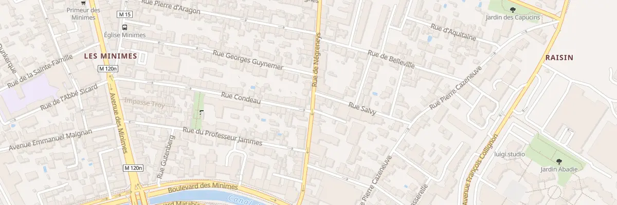 Plan du 57 Rue Condeau à Toulouse
