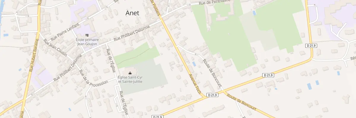 Plan du 8 Av Foch à Anet