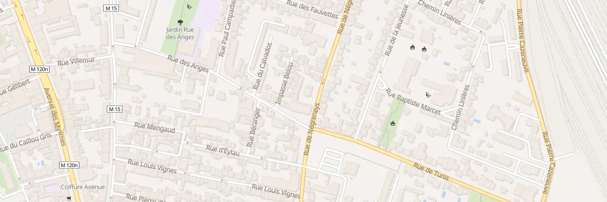 Plan du 63 Rue de Negreneys à Toulouse