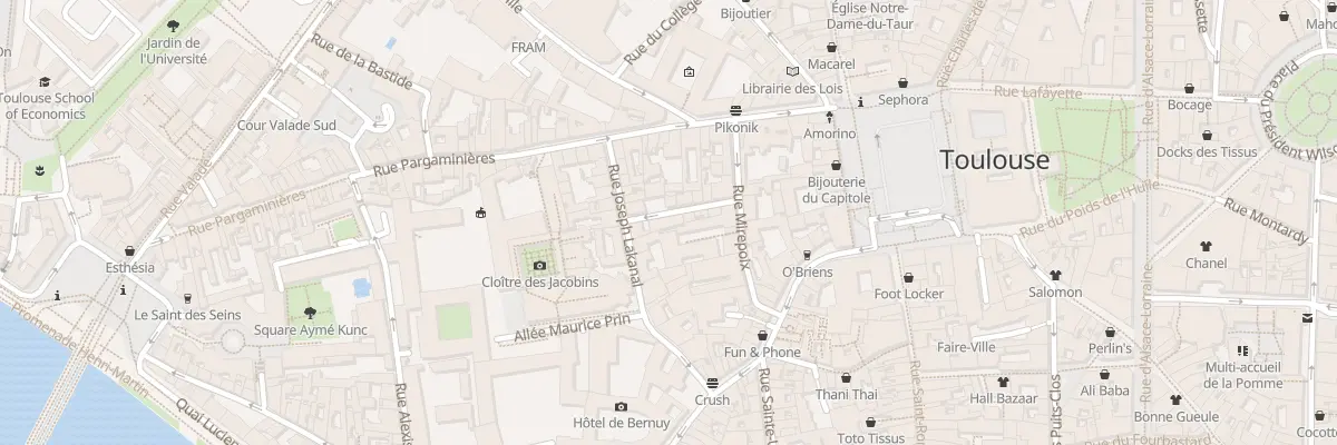 Plan du 2 Rue des Jacobins à Toulouse