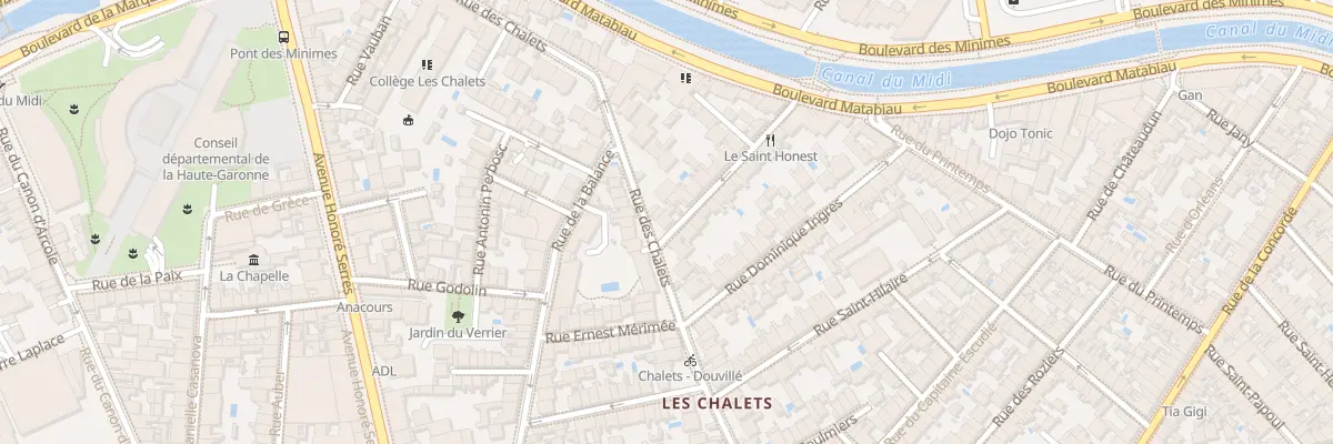 Plan du 58 Rue des Chalets à Toulouse
