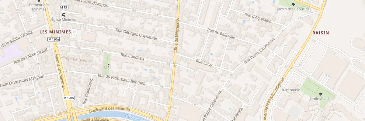 Plan du 28 Rue de Negreneys à Toulouse