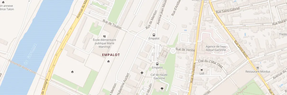 Plan du 35 Av Jean Moulin à Toulouse