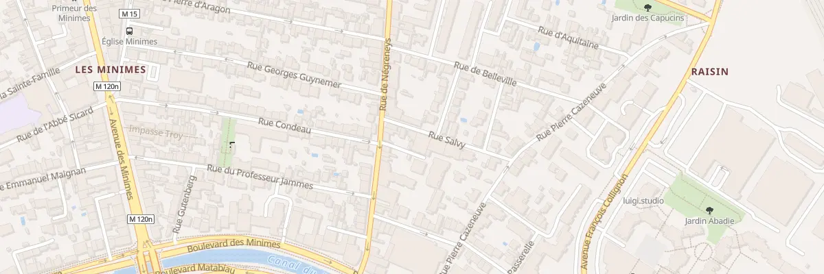 Plan du 17 Rue Salvy à Toulouse