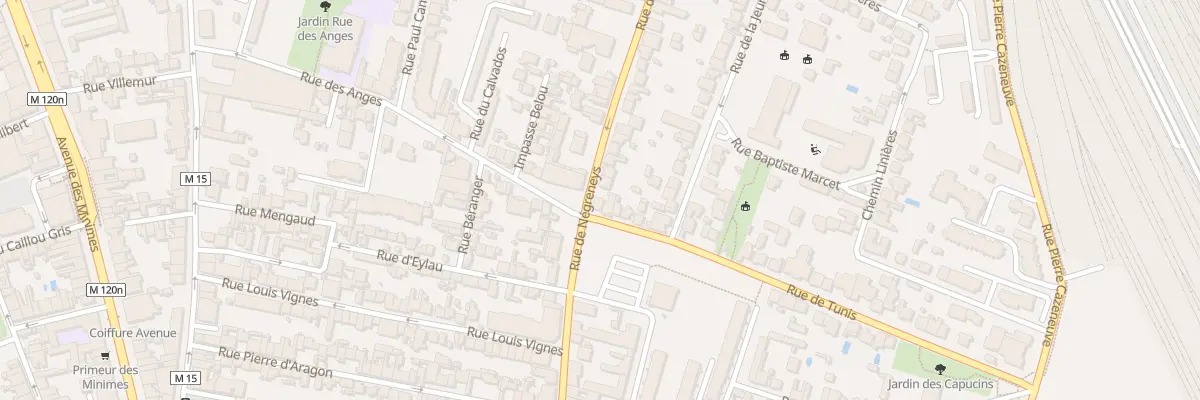 Plan du 70 Rue de Negreneys à Toulouse