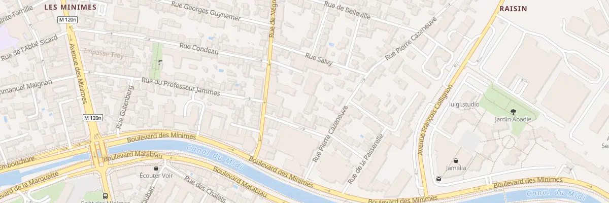 Plan du 14 Rue de Negreneys à Toulouse