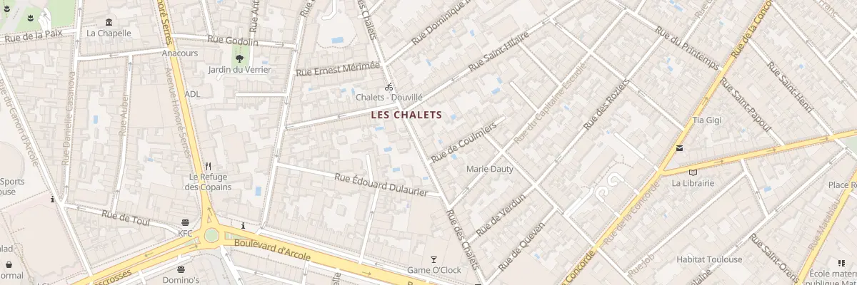 Plan du 30 Rue des Chalets à Toulouse
