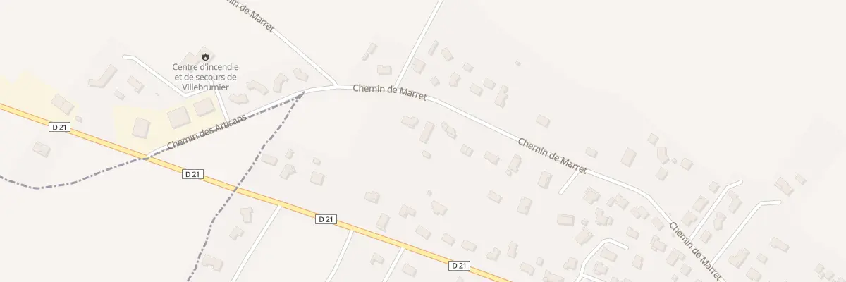 Plan du 823 Che de Marret à Villebrumier