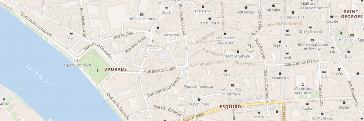 Plan du 1 Pl de la Bourse à Toulouse