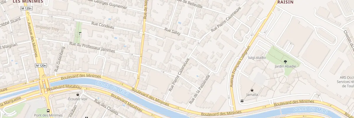 Plan du 17 Rue Pierre Cazeneuve à Toulouse