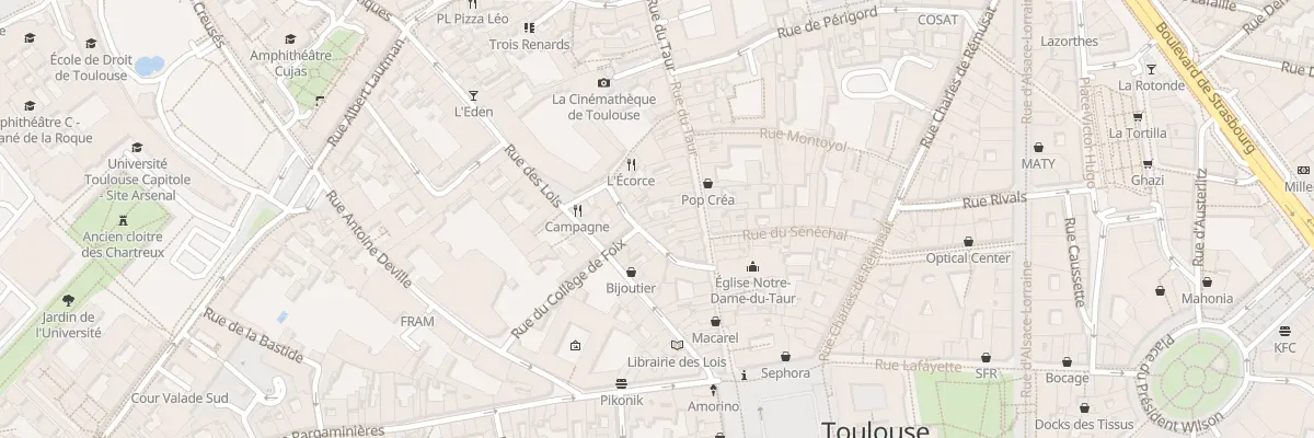 Plan du 12 Rue des Pénitents Gris à Toulouse