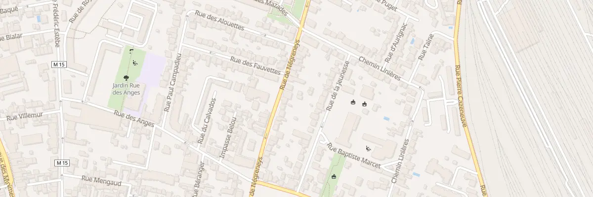 Plan du 98 Rue de Negreneys à Toulouse