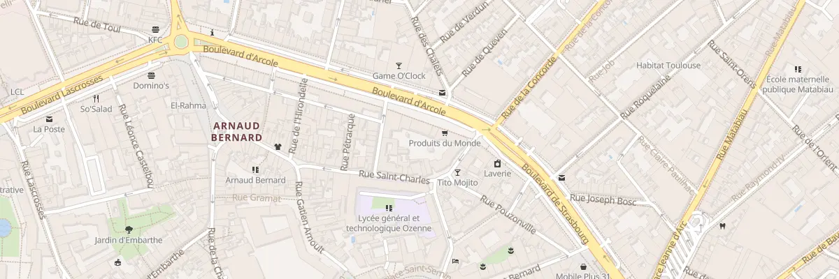 Plan du 7 Bd d’Arcole à Toulouse
