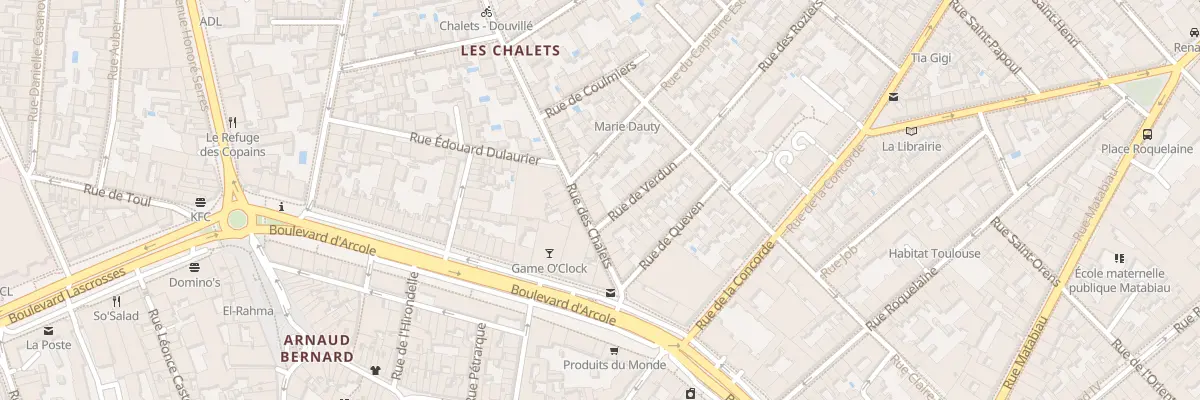 Plan du 12 Rue des Chalets à Toulouse
