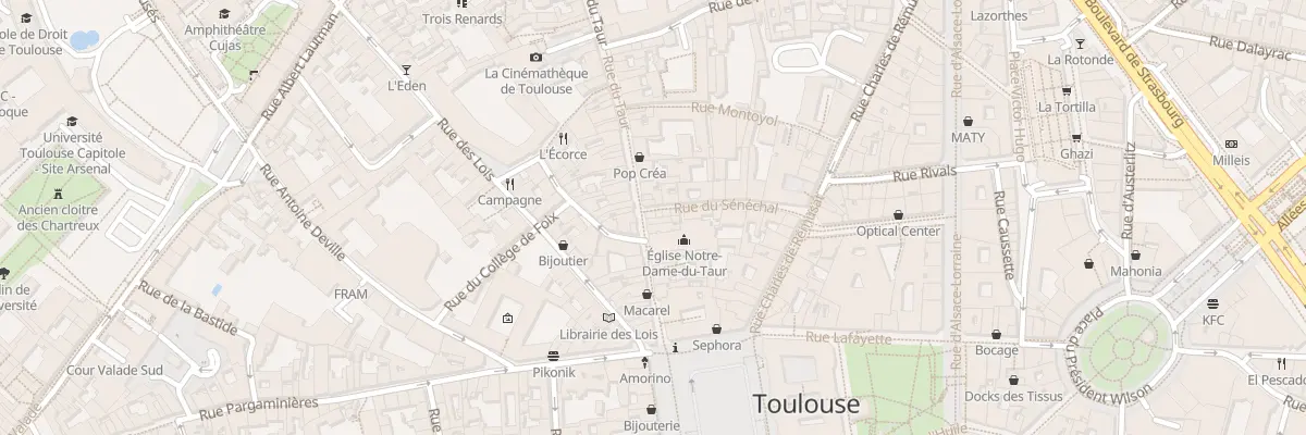 Plan du 18 Rue du Taur à Toulouse