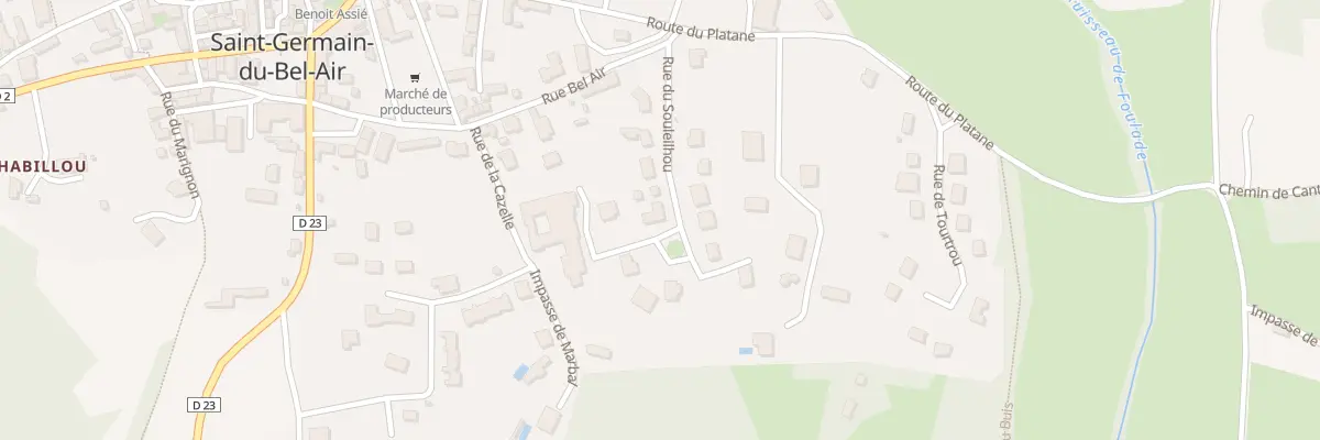 Plan du 134 Rue du Souleilhou à Saint-Germain-du-Bel-Air