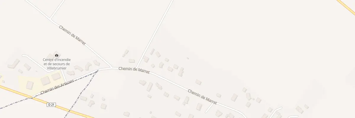 Plan du 778 Che de Marret à Villebrumier