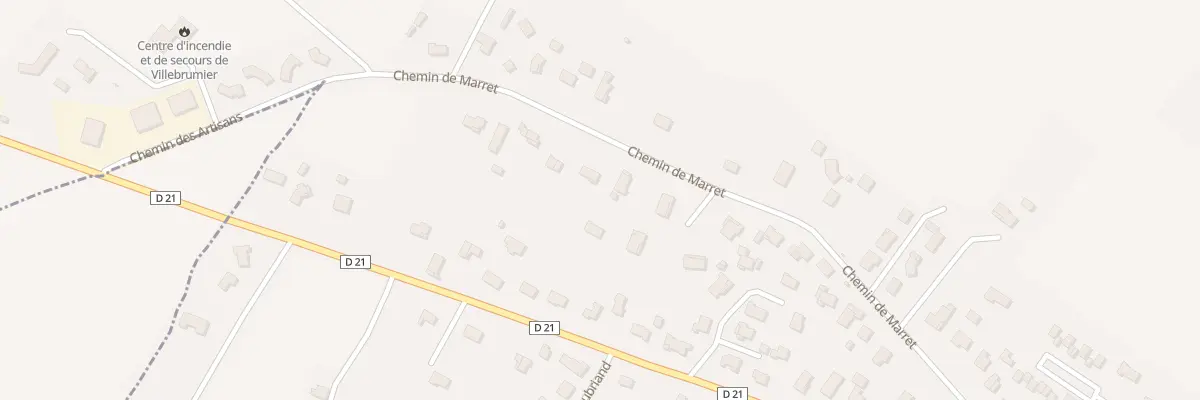 Plan du 733 Che de Marret à Villebrumier