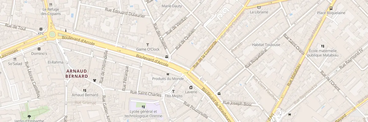Plan du 2 Bd d’Arcole à Toulouse