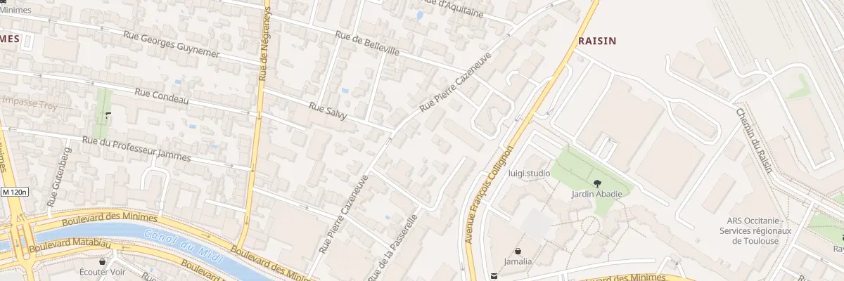 Plan du 28 Rue Pierre Cazeneuve à Toulouse