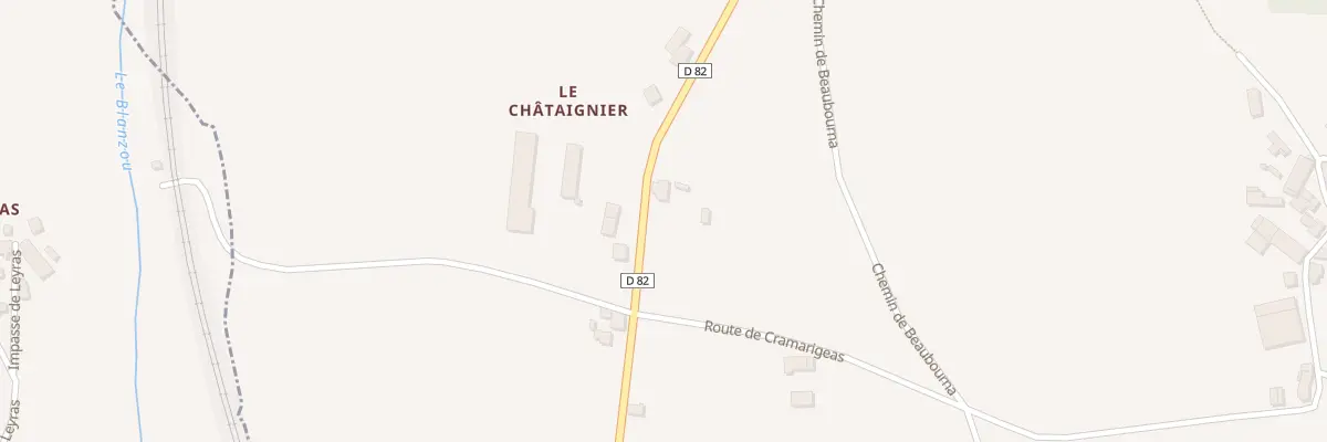 Plan du 5160 Le Chataignier à Glanges
