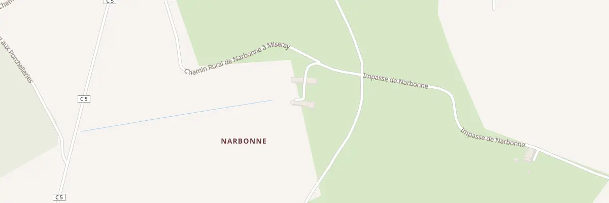 Plan du 5051 Narbonne à Jeu-Maloches