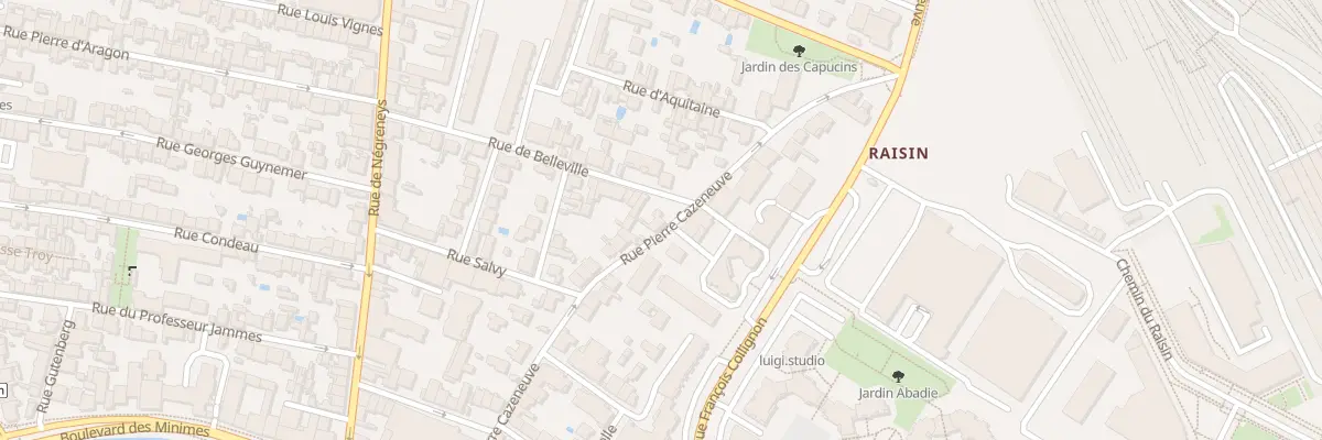 Plan du 39 Rue Pierre Cazeneuve à Toulouse