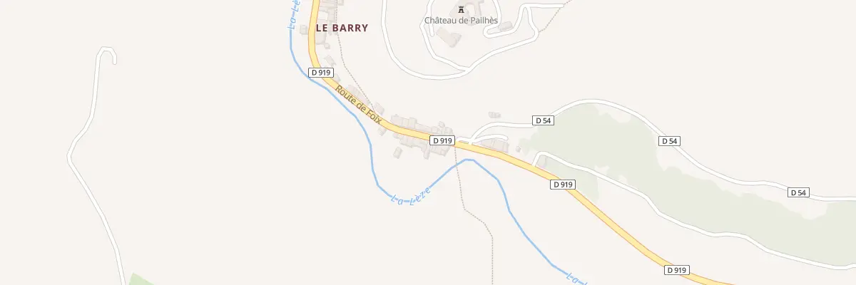 Plan du 59 Le Barry à Pailhès