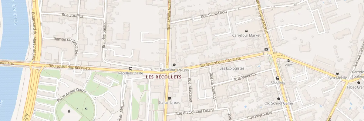 Plan du 43 Bd des Récollets à Toulouse