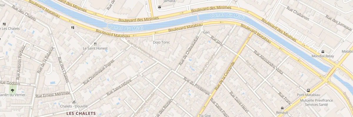 Plan du 6 Rue de Châteaudun à Toulouse