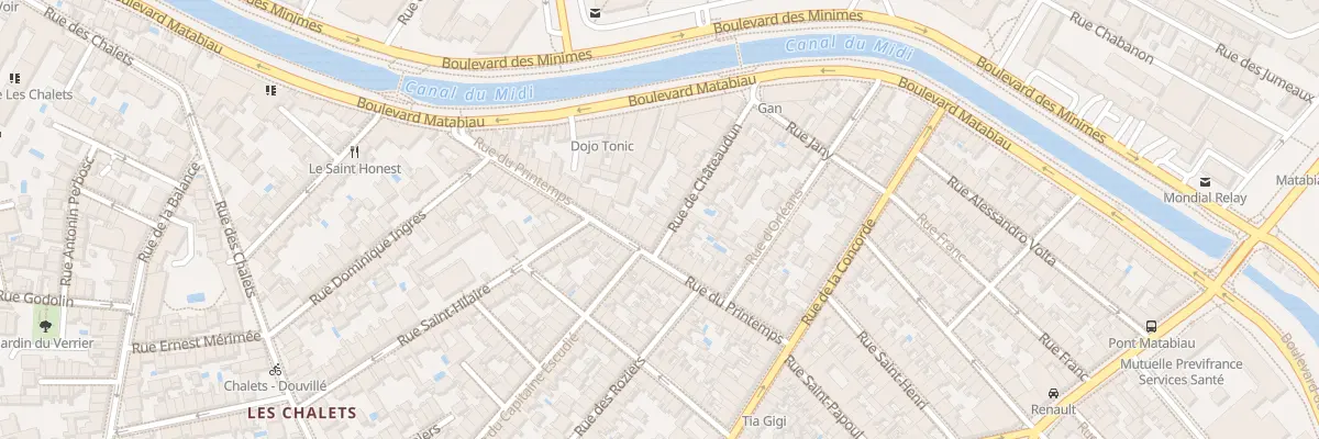 Plan du 4 Rue de Châteaudun à Toulouse