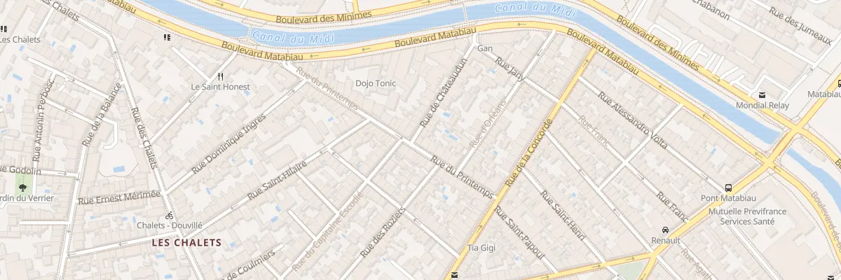 Plan du 1 Rue de Châteaudun à Toulouse