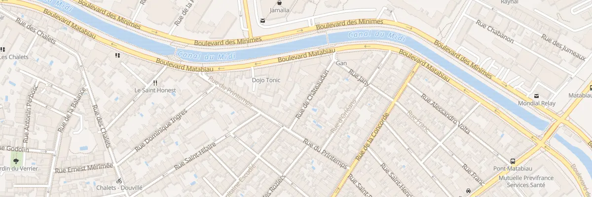 Plan du 8B Rue de Châteaudun à Toulouse