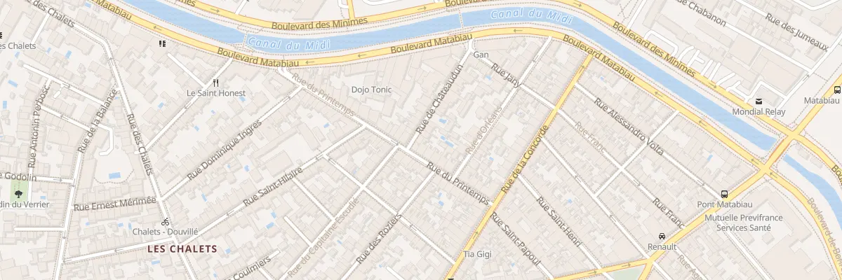 Plan du 3 Rue de Châteaudun à Toulouse