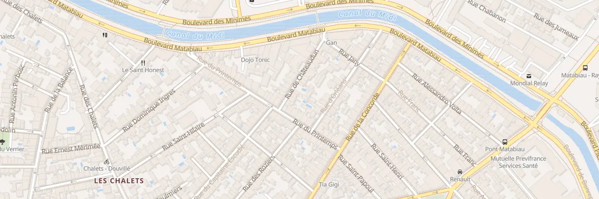 Plan du 7 Rue de Châteaudun à Toulouse