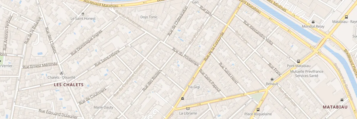 Plan du 11 Rue du Printemps à Toulouse