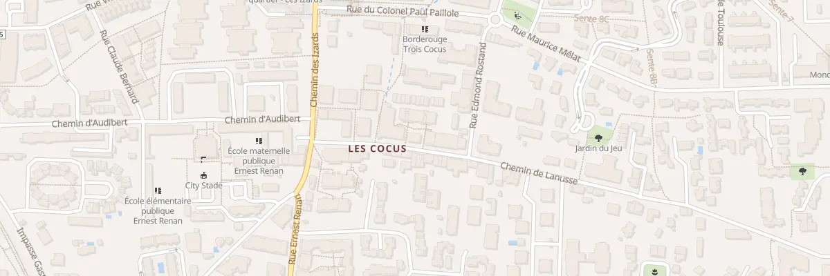 Plan du 164 Che de Lanusse à Toulouse