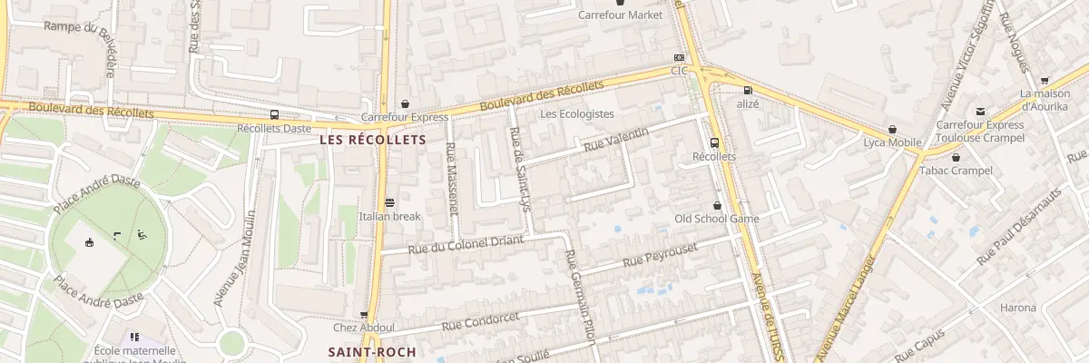 Plan du 8 Rue de Saint Lys à Toulouse