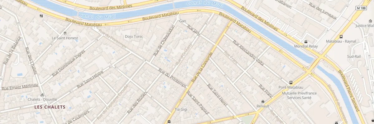 Plan du 10 Rue d’Orléans à Toulouse