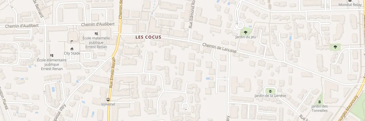 Plan du 155 Che de Lanusse à Toulouse