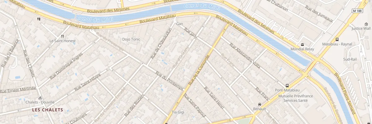 Plan du 12 Rue d’Orléans à Toulouse