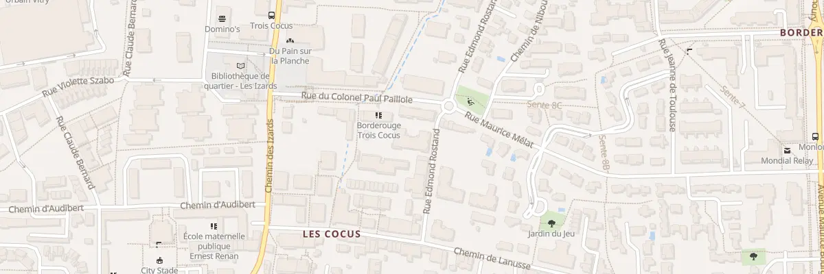 Plan du 190 Rue Edmond Rostand à Toulouse