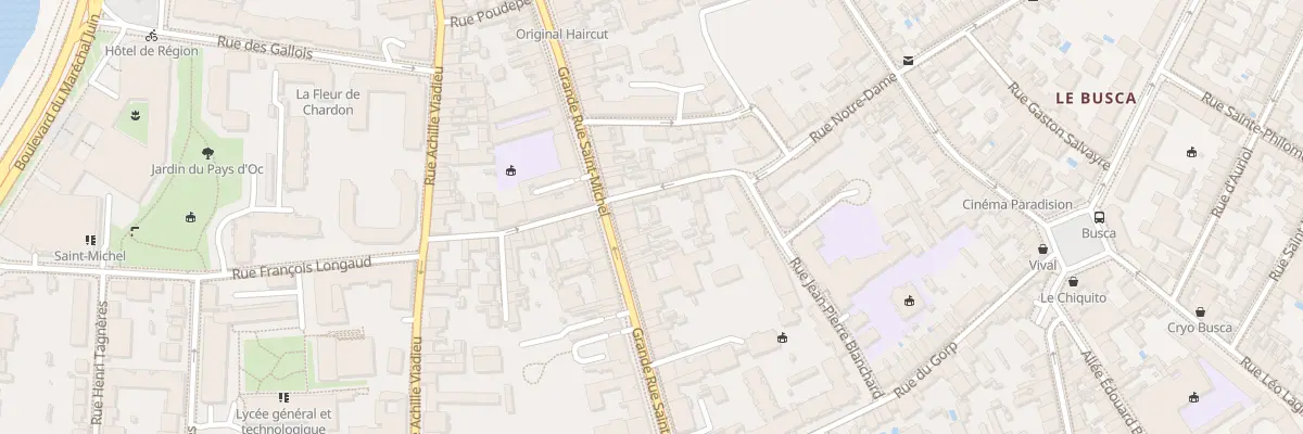 Plan du 62 Grande-Rue Saint Michel à Toulouse