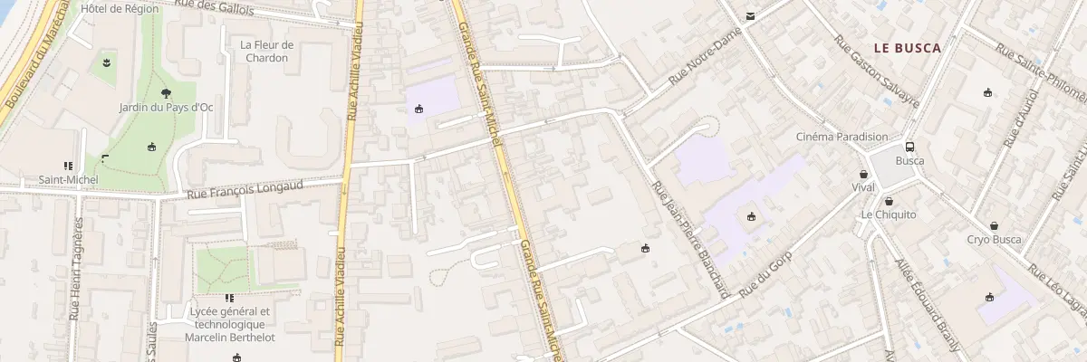 Plan du 52 Grande-Rue Saint Michel à Toulouse