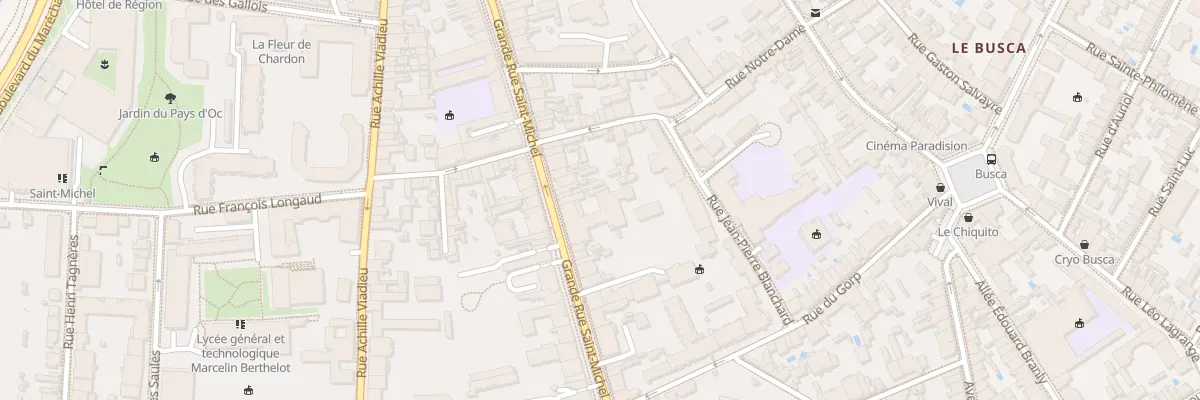 Plan du 50 Grande-Rue Saint Michel à Toulouse
